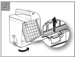 SAMSUNG SR8980-NAVIBOT-S - HET FILTER VAN DE AUTOMATISCHE STOFBAKLEGER REINIGEN. - 2