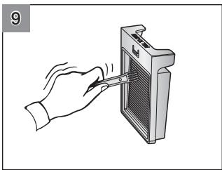 SAMSUNG SR8980-NAVIBOT-S - HET FILTER VAN DE AUTOMATISCHE STOFBAKLEGER REINIGEN. - 9