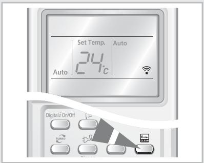 SAMSUNG AQV09MWAX - Sélection de la fonction nettoyage automatique - 1