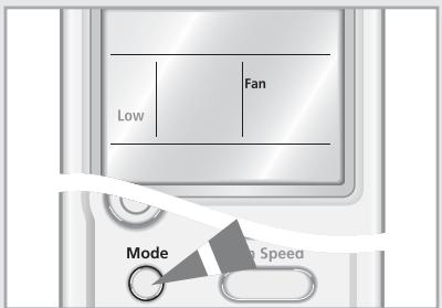 SAMSUNG AQV12MSAN - Sélection du mode Ventilation - 2