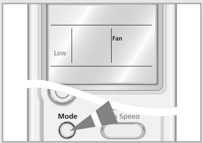 SAMSUNG AQV18MWAX - Sélection du mode ventilation - 2
