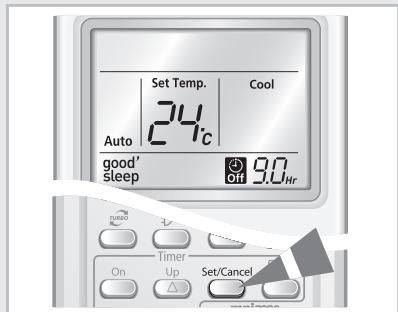 SAMSUNG AQV24VBGX - Sélection du mode Good'sleep - 4