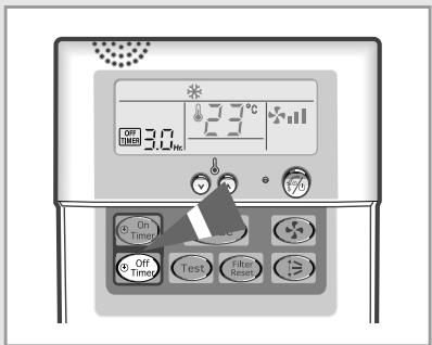 SAMSUNG CH18ZAX - Si vous souhaitezmettre en marche le climatiseur dans 2 heures et l'arreter deux après : - 1