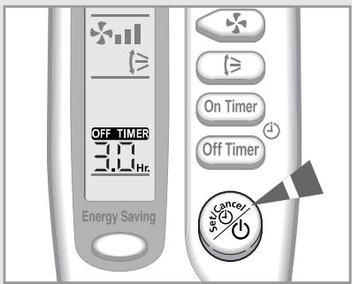SAMSUNG SC-07AS2 - Annuler la minuterie de mise en marche - 2