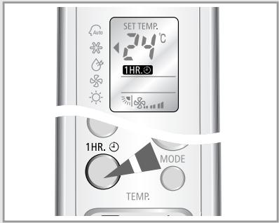 SAMSUNG SH-09AW8 - Pour annuler la minuterie d'une heure - 1