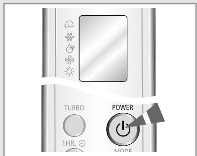 SAMSUNG SH-09ZWH/SEK - Sélectionner la vitesse de ventilation en appuyant sur le bouton une ou plusieurs fois jusqu'à ce que la vitesse souhaitée s'affiche : - 1