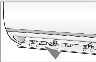 SAMSUNG AQ12NSAX - Ajustement horizontal de la direction du souffle d'air - 1