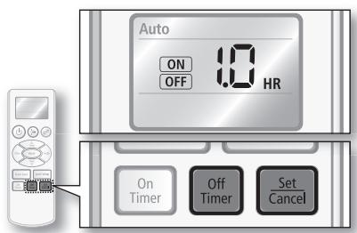 SAMSUNG AQ12UGBX - Le temps préconfiguré de l'on timer est plus long que celui de l'off timer - 2