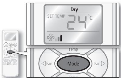 SAMSUNG AQ12UGBX - Selectionnement de la mode d'opération - 1
