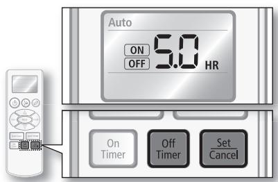 SAMSUNG AQ12UGBX - Le temps préconfiguré de l'on timer est plus courte que celui de l'off timer - 1