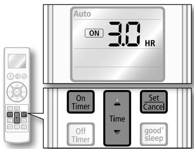 SAMSUNG AQV09ABBX - Combinaison de l'On timer et de l'Off timer - 1