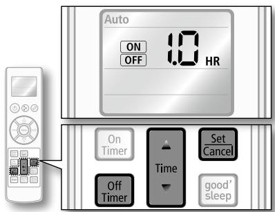 SAMSUNG AQV09ABBX - Le temps préconfiguré de l'On Timer est plus long que celui de l'Off Timer. - 1