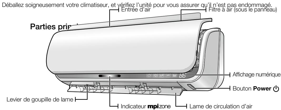 SAMSUNG AQV09ABBX - Vérification de l'unité intérieure et de l'affichage numérique - 1