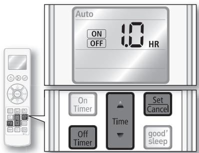SAMSUNG AQV24EWCX - Le temps préconfigué de l'On Timer est plus long que celui de l'Off Timer - 1