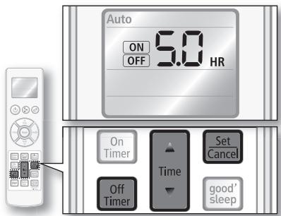 SAMSUNG AQV24EWCX - Le temps préconfiguré de l'On Timer est plus courte que celui de l'Off Timer - 1