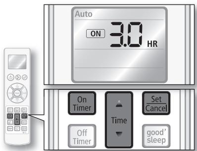 SAMSUNG AQV24EWCX - Combaison de l'On timer et l'Off timer - 1