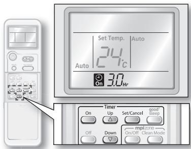 SAMSUNG AV-XWBH028EE - Combaison de l'On timer et l'Off timer - 2