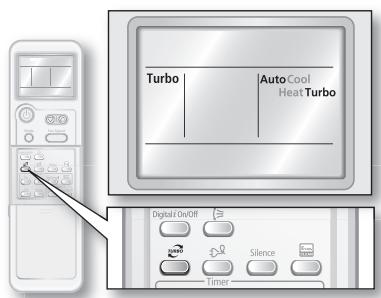 SAMSUNG AV-XWBH028EE - UTILISATION DE LA FONCTION DE TURBO - 1