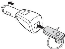 SAMSUNG AWEP570PBE - Charging the headset using the car cradle - 1