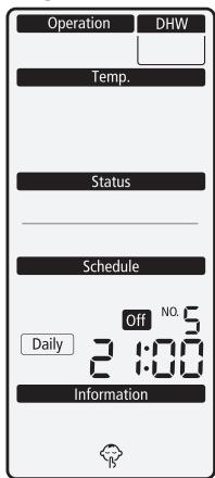 SAMSUNG NH300WHXES - Aperçu de l'affichage de la programmation (On / Off) journalière - 2