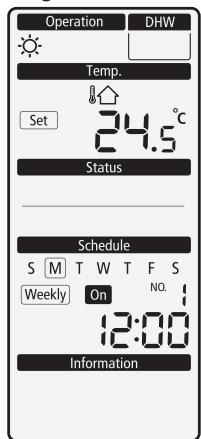 SAMSUNG NH300WHXES - Aperçu de l'affichage de la programmation (On / Off) de 7 jours (Weekly) - 1