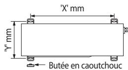 SAMSUNG AQV-18-YWAN - Fixation en place de l'unité extérieure - 1