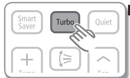 SAMSUNG AQV-18-YWAN - Utilisation de la fonction Turbo - 1