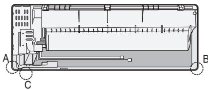 SAMSUNG AQV12PWAN - Installation et raccordement du tuyau de montage de l'unité intérieure - 1