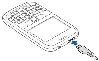 SAMSUNG CHAT 335 GRIS GT-S3350 - > Recharger la batterie avec le chargeur - 1