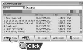 SAMSUNG YP-780V - Téléchargement d'un album - 2