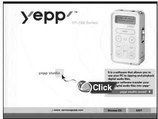 SAMSUNG YP-780V - Installer le logiciel - 1