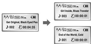 SAMSUNG YP-N30 - Searching for Music Files in PLAY Mode. - 1