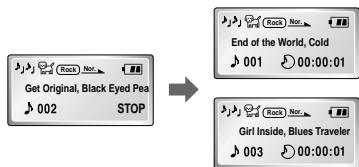 SAMSUNG YP-N30 - Searching for Music Files in STOP Mode. - 1
