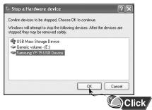 SAMSUNG YP-T5 - Débranchement du cable USB - 3