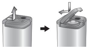 SAMSUNG YP-T5 - Insertion de la pile - 1