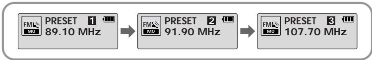 SAMSUNG YP-T5V - Recherche de fréquence mémorisée - 1