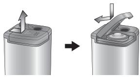 SAMSUNG YP-T5V - Insertion de la pile - 1