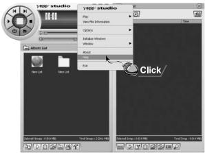 Add List Add List Play View the Information Options Show Windows Windows About Edit Click