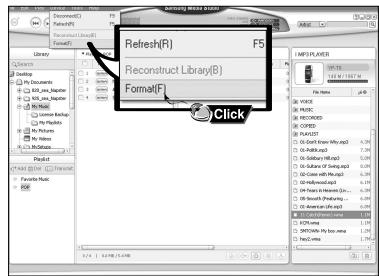 SAMSUNG YP-T8X - Formater le lecteur - 1