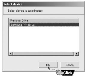 SAMSUNG YP-T8X - Envoi des images - 2