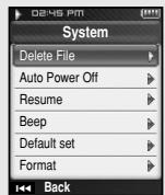 SAMSUNG YP-T8X - Supprimer un fichier - 1