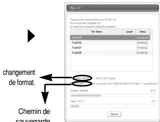SAMSUNG YP-T8X - Extraire des fichiers d'un CD audio - 3