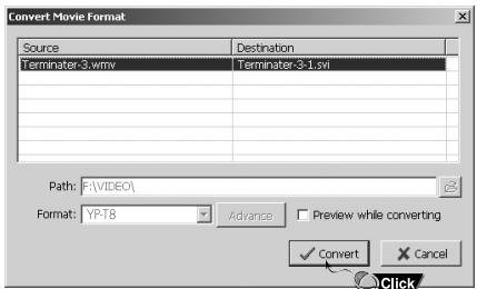 SAMSUNG YP-T8X - Envoyer des vidéos - 3
