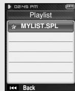 SAMSUNG YP-T8X - Lecture d'une liste - 2