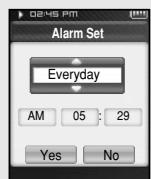 SAMSUNG YP-T8X - Alarm set - 1