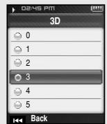SAMSUNG YP-T8X - Paramètres d'utilisation 3 dimensions - 1