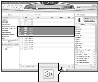 SAMSUNG YP-T8X - Extraire des fichiers d'un CD audio - 2