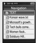 SAMSUNG YP-T8X - Visualiser un texte - 3