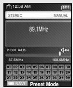 SAMSUNG YP-T8X - Recherche de fréquence - 1