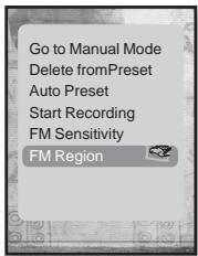 SAMSUNG YPT10JAR-XAC - Réglage de la région FM - 1